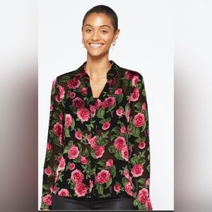 Alice +Olivia Eloise floral print blouse. SOLD OUT STYLE